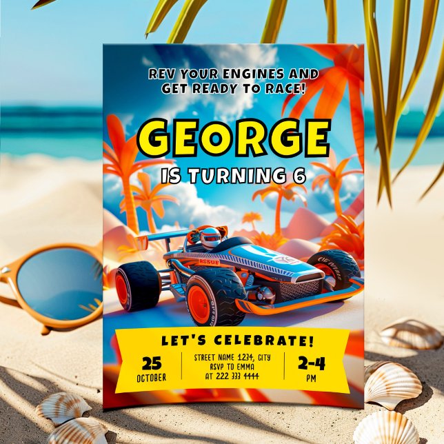 Invitation Epic Anniversaire Course voiture Aventure (Créateur téléchargé)