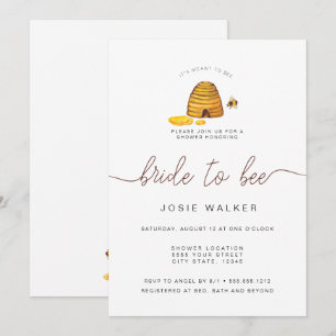 Invitation Épouse à l'abeille, Fête des mariées