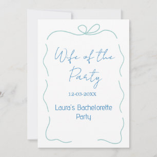 Invitation épouse au nœud bleu de la fête nom date espagnol b