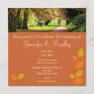 Invitation Épouser de feuille d'automne