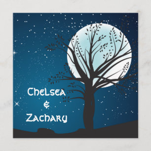 Invitation Épouser de Pleine lune et d'étoiles