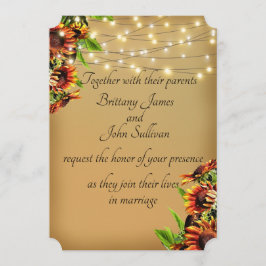 Invitation Épouser de tournesols de pays