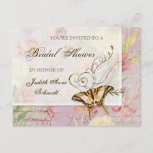Invitation Épouser floral de fleurs de tulipe rose de pivoine