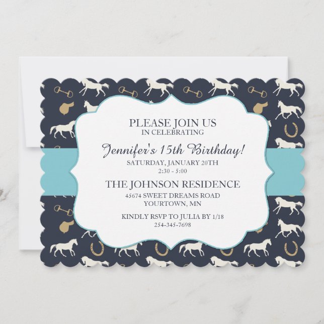 Invitation Equestre classique Quinzième anniversaire (Devant)