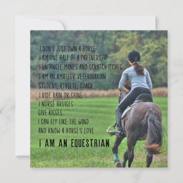 Invitation EQUESTRIAN 5.25 x 5.25 card (Devant)