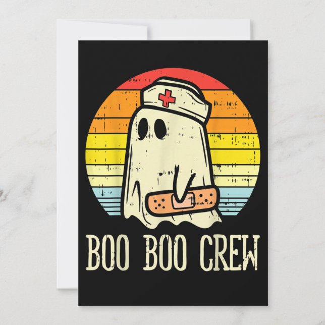 Invitation Équipage Boo Boo Infirmière Halloween Pour Infirmi (Devant)