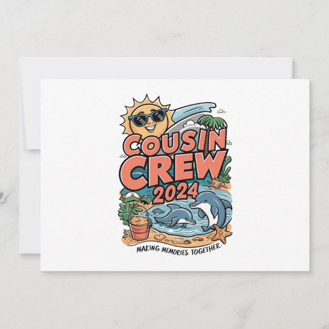 Invitation Équipage de couture 2024 Vacances été Plage Voyage (Devant)