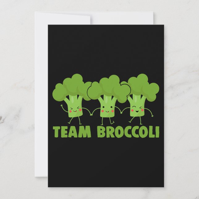 Invitation Équipe Broccoli Amusant Broccoli Lover Équipe Vegg (Devant)