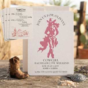 Invitation Équipe Cowgirl Enterrement de Vie de Jeune Fille