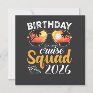 Invitation Équipe de croisière d'anniversaire 2026 Vacances e
