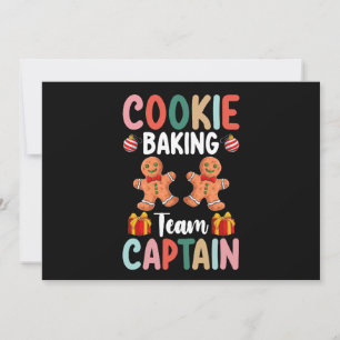 Invitation Équipe de cuisson des cookies Capitaine Famille No