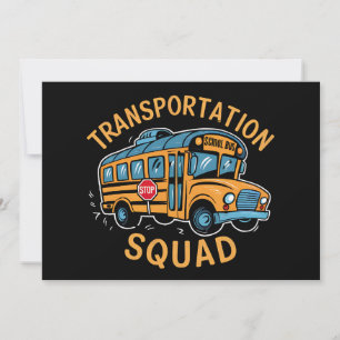 Invitation Équipe de transport de conducteurs d'autobus scola