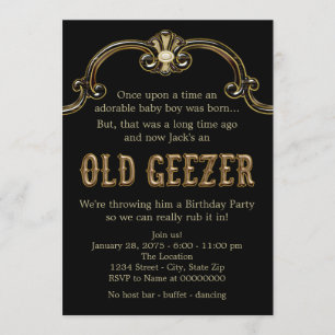 Invitation Équipe la fête d'anniversaire de vieux bonhomme
