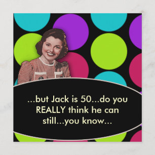 Invitation Équipe la rétro cinquantième fête d'anniversaire