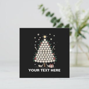 Invitation Équipement de Noël personnalisé pour golf pour la 