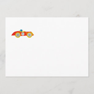 Invitation Ęr anniversaire de petit de roadster enfant rouge