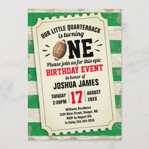 Invitation ęr L'anniversaire folâtre le vert rustique de