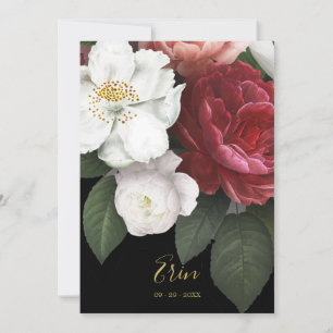 Invitation Erin Bourgogne Rose Gold Elegant