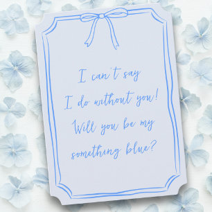 Invitation Es-je quelque chose de bleu ? Proposition de Bow B
