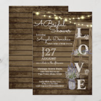 Escalier en bois vintage Lavande Baby Shower