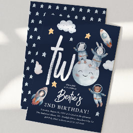 Invitation Espace Animaux de la Forêt Mignon 2ème Anniversair