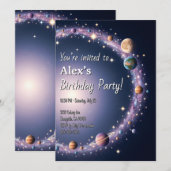 Invitation Espace Enfants Thème Anniversaire Fête