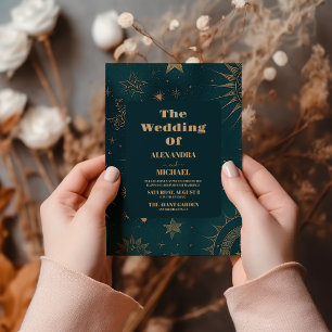 Invitation Espace extra-atmosphérique Univers Emerald Green G