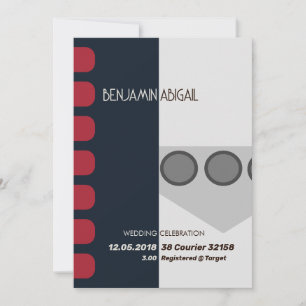 Invitation Espace Geek moderne Rouge et Princesse Minimal