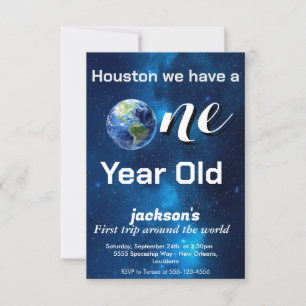 Invitation Espace premier voyage autour du soleil Astronaute 