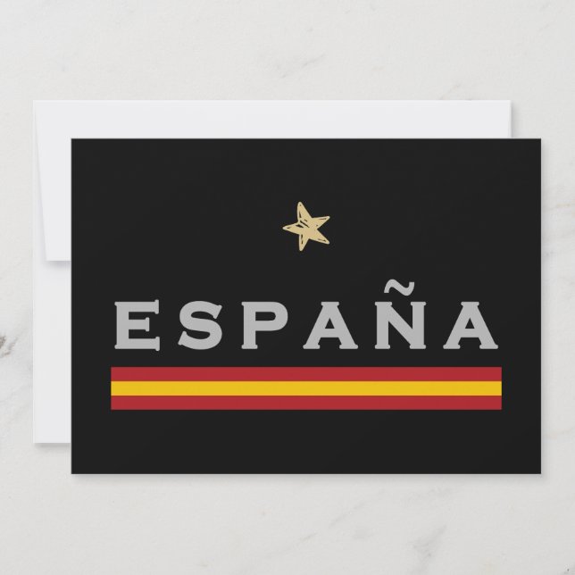 Invitation Espagne maillot de football drapeau espagnol (Devant)