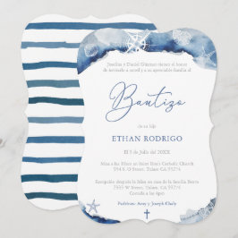 Invitation Espagnol Baptême Thème Nautique, Bautizo Niño
