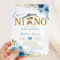Espagnol Blue Charro Boy Es niñ o Baby shower