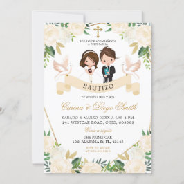 Invitation Espagnol enfant frère Bautizo Invitacion