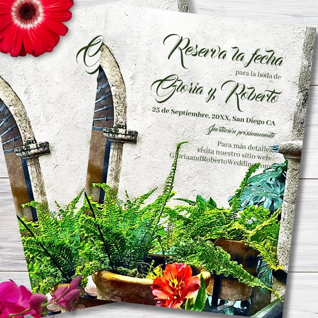 Invitation Espagnol, Hacienda Patio Mariage mexicain (Créateur téléchargé)