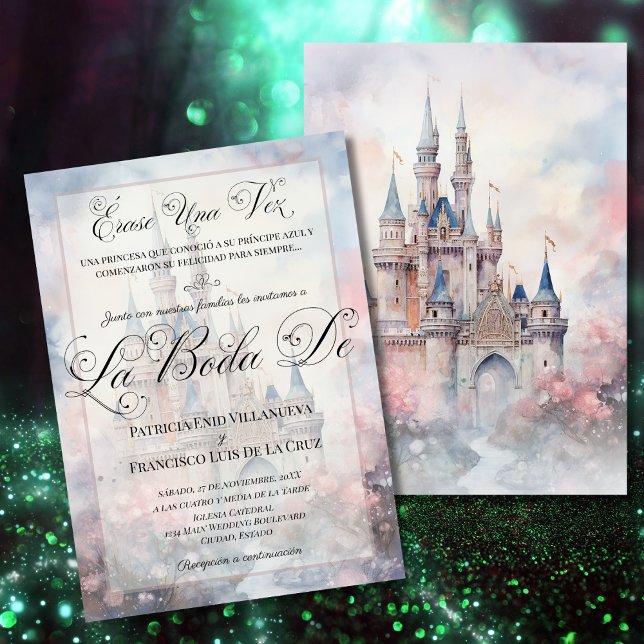 Invitation Espagnol La Boda De Fairy Tale Castle Mariage (Créateur téléchargé)