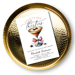 Invitation Espresso Martini Attache Ses Trente Anniversaires