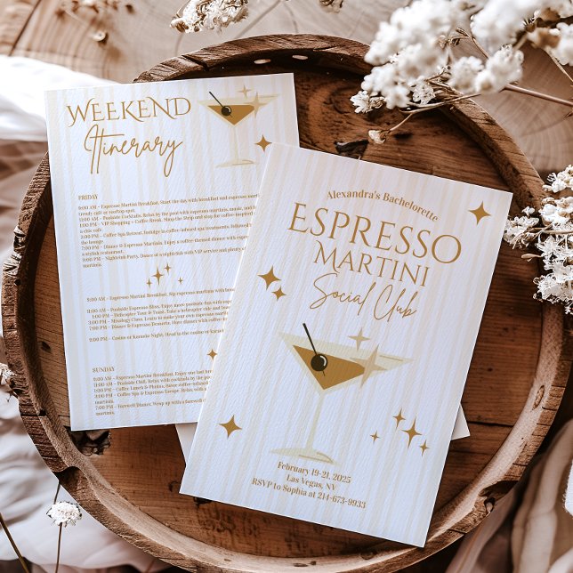 Invitation Espresso Martini Bachelorette (Créateur téléchargé)