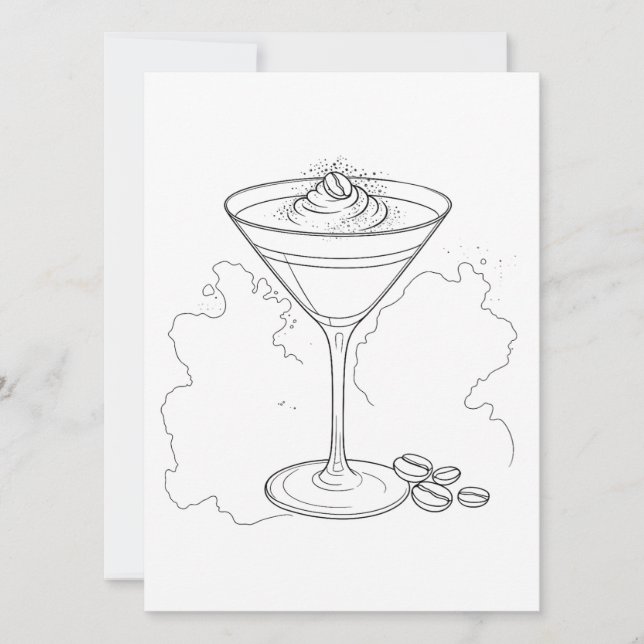 Invitation Espresso Martini Peinture et Sip Pictures (Devant)