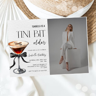 Invitation Espresso Martini Tini Bit Anniversaire Photo