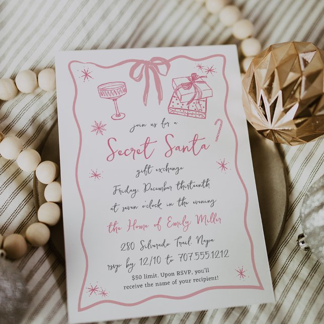 Invitation Esprits brillants | Soirée de Noël secrète Père No (Créateur téléchargé)