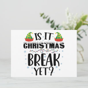 Invitation Est-ce déjà les vacances de Noël Drôle de professe