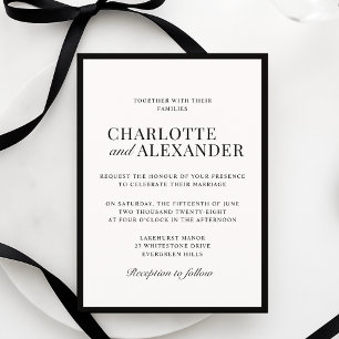 Invitation esthétique de l'ancien argent, blanc cassé, cadre