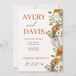 Invitation esthétique mariage de automne 2025