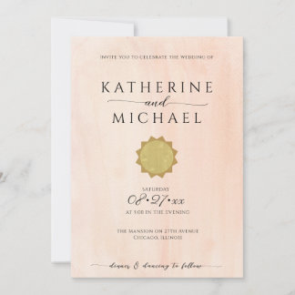 Invitation Esthétique solaire minimaliste | MARIAGE