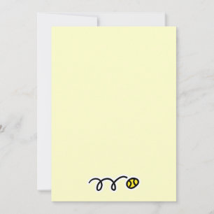 Invitation et papeterie avec design de balle de te