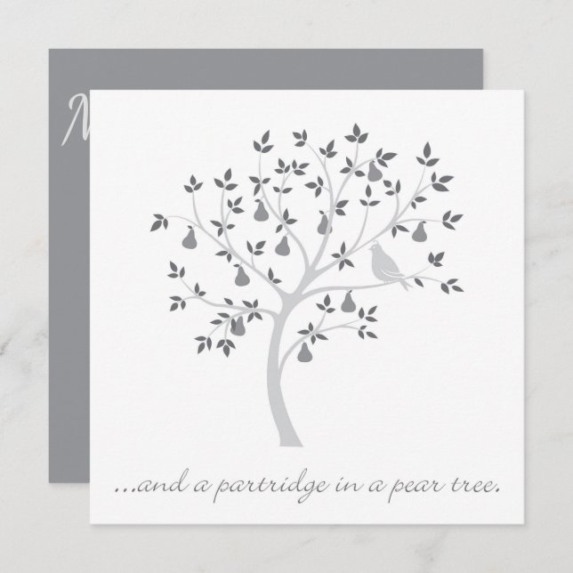 Invitation Et un perdrix dans un poirier (Devant / Derrière)