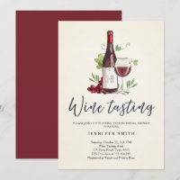 Établissement vinicole rustique d'invitation