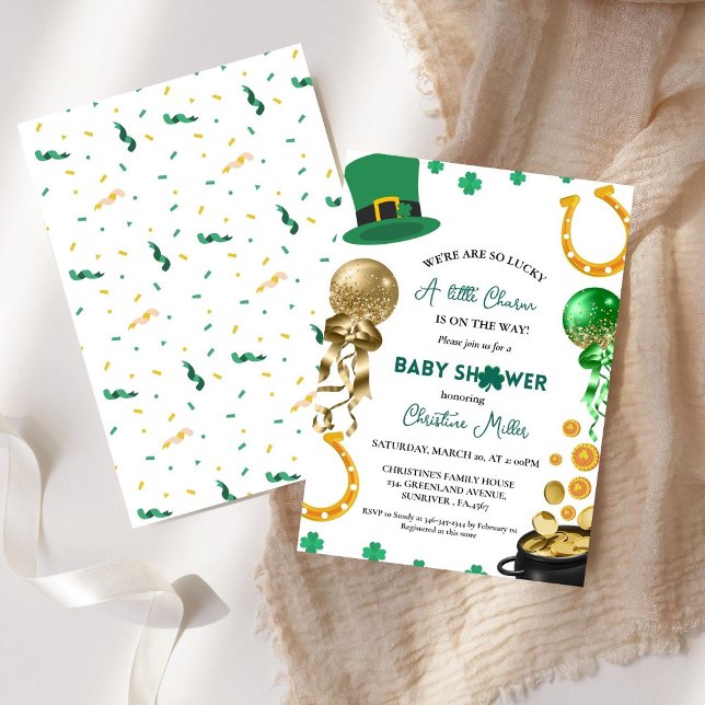 Invitation Étaient si Lucky St patrick Baby shower de jour (Créateur téléchargé)