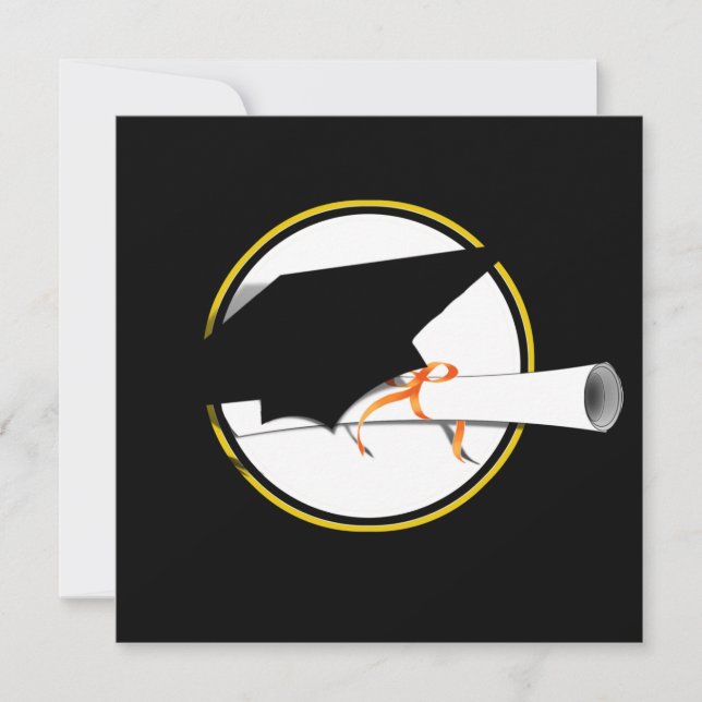 Invitation Étaler Casquette sur Arrière - plan noir (Devant)