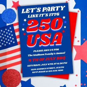 Invitation États-Unis 250   Fêtez comme en 1776